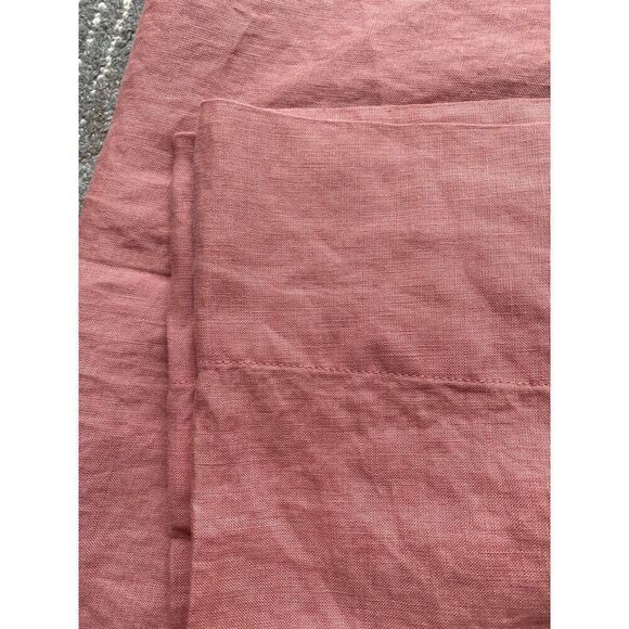 Casaluna 100% linen rose blush Bed Pillow Case Set - Picture 4 of 6